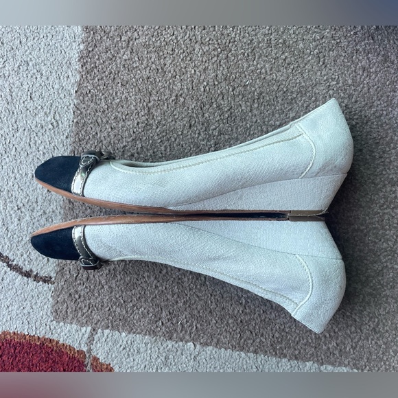 AGL Attilio Guisti Leombruni Shoes Womens 41, 9.5 Ballet Wedge Leather Round Toe - Picture 2 of 11